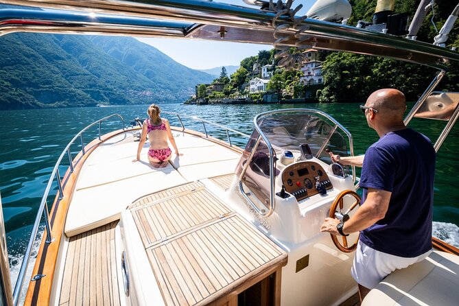 1H Private Cruise on a beautiful wooden speedboat on Lake Como - Villa Olmo and the Seaplane Hangar: A Lake-Side Scene With Function