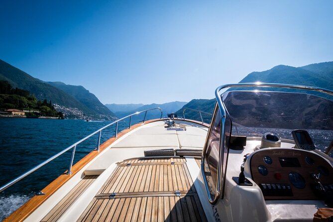 1H Private Cruise on a beautiful wooden speedboat on Lake Como - Getting on Board at Sant’Agostino Pier (Right by Como Lago)