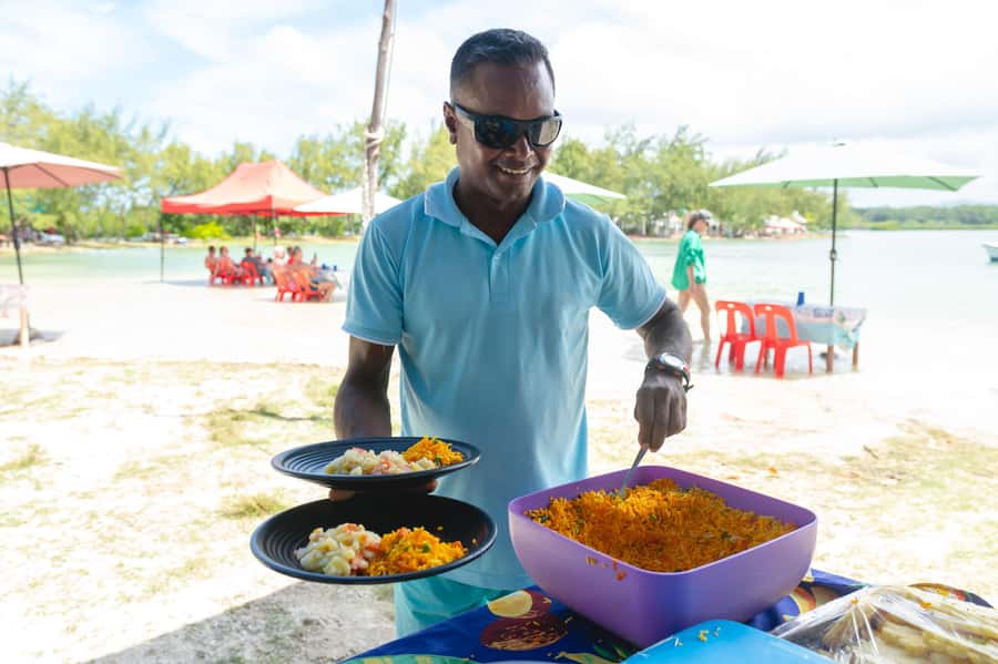 5 Islands Speedboat Cruise, Snorkeling + Lunch & Open Bar - Ile aux Cerfs: beach time, lunch, and open-bar comfort