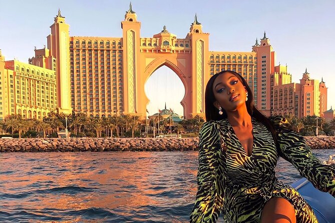 90 Minutes Speedboat Tour Dubai Marina, Burj Al Arab and Atlantis - Dubai Marina canal exit: towers, yachts, and instant energy