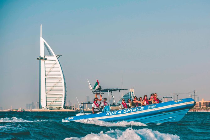 90 Minutes Speedboat Tour Dubai Marina, Burj Al Arab and Atlantis - Burj Al Arab: the sail-like architecture passes fast, but the views land