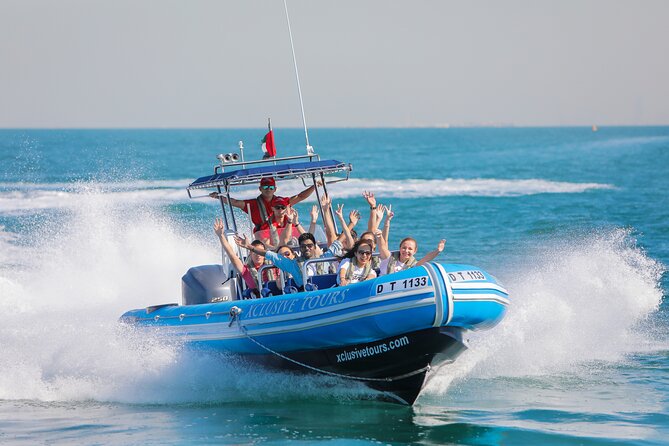 90 Minutes Speedboat Tour: Marina, Atlantis, Palm & Burj Al Arab - Burj Al Arab sail views and Palm Jumeirah’s dramatic shape