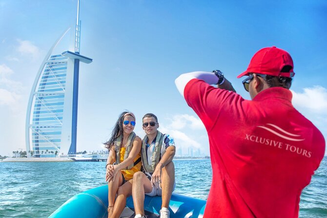 90 Minutes Speedboat Tour: Marina, Atlantis, Palm & Burj Al Arab - On-water highlights: Ain Dubai, JBR beach, Palm Views, and Atlantis