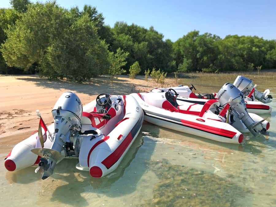 Abu Dhabi: Yas Island Self-Driving Guided Speedboat Tour - Heritage Island: UAE Design Details Plus Animal Sightings