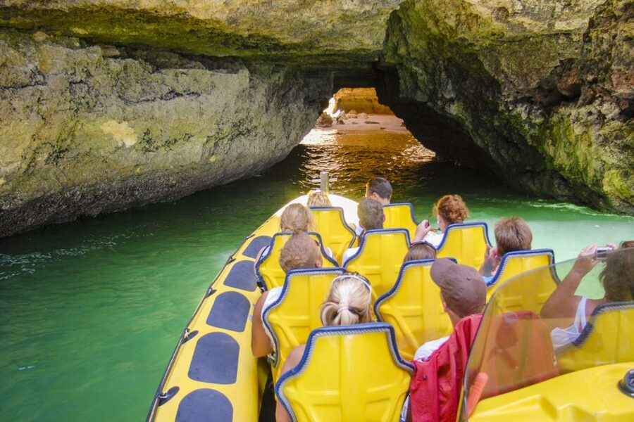 Albufeira: Benagil Caves & Dolphin Watching Speed Boat Tour - Price and value: $40 for caves, dolphins, and a fast ride