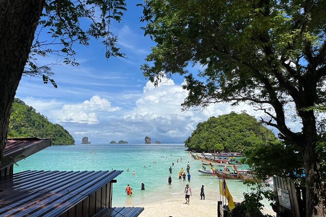 Best of Krabi 7 Islands Sunset Tour Speedboat/Long Tail Boat - Phra Nang Cave Beach: sand, cliffs, and a quick swim window