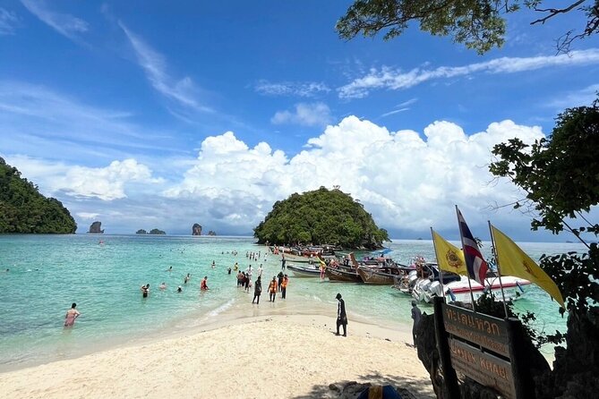 Best of Krabi 7 Islands Sunset Tour Speedboat/Long Tail Boat - Chicken Island snorkeling and the “turquoise beneath you” moment