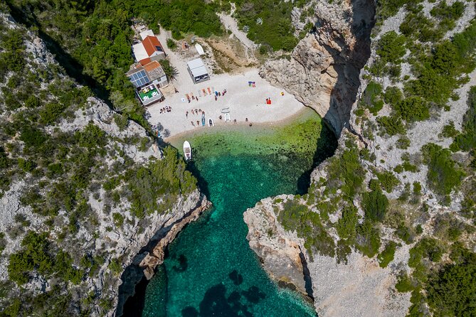 Blue Cave and Hvar 5 Islands speedboat tour | from Split&Trogir - Stop 3: Stiniva Cove for a quick, dramatic beach moment