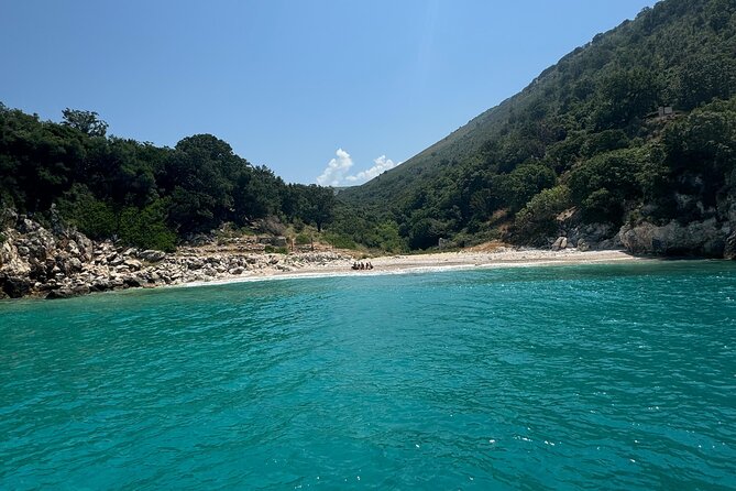 Blue Gem Cave and Grama Bay Speedboat Tour from Vlore - Secret Canyon Passage: The Narrow Rock Moment