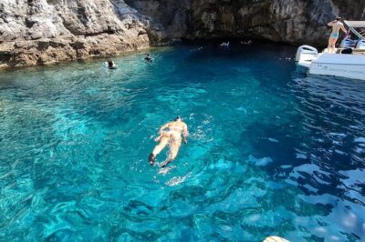 Blue & Green cave,Šunj beach - with drinks small group speedboat - Koločep Island Caves: Blue Cave Meets Green Cave Time (and Rock Jump Spots)