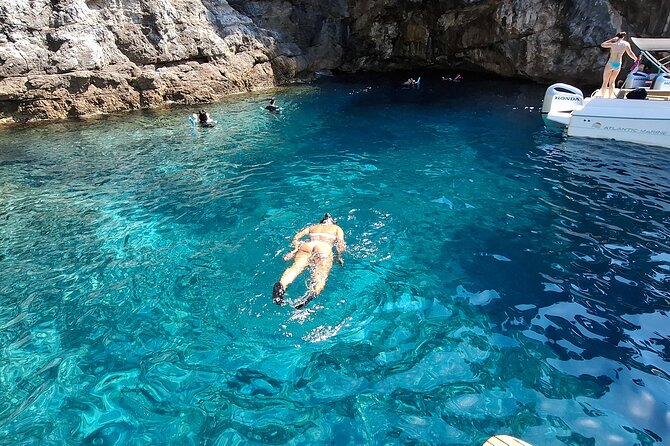 Blue & Green cave,Šunj beach - with drinks small group speedboat - Koločep Island Caves: Blue Cave Meets Green Cave Time (and Rock Jump Spots)