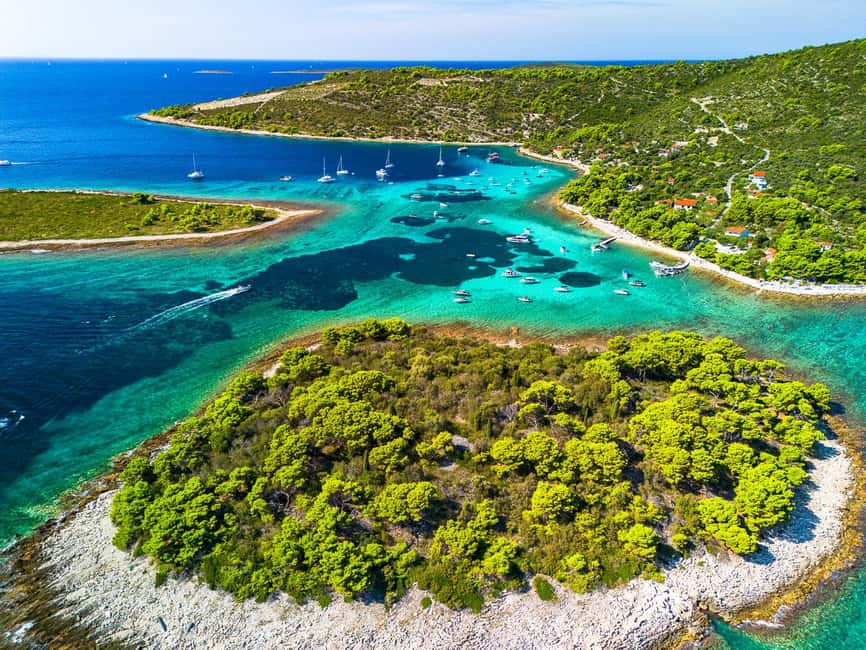 Blue Lagoon & Šolta Small-Group Boat Tour from Split - Veliki Drvenik Blue Lagoon: turquoise water, sandy seabed, and fast photo moments