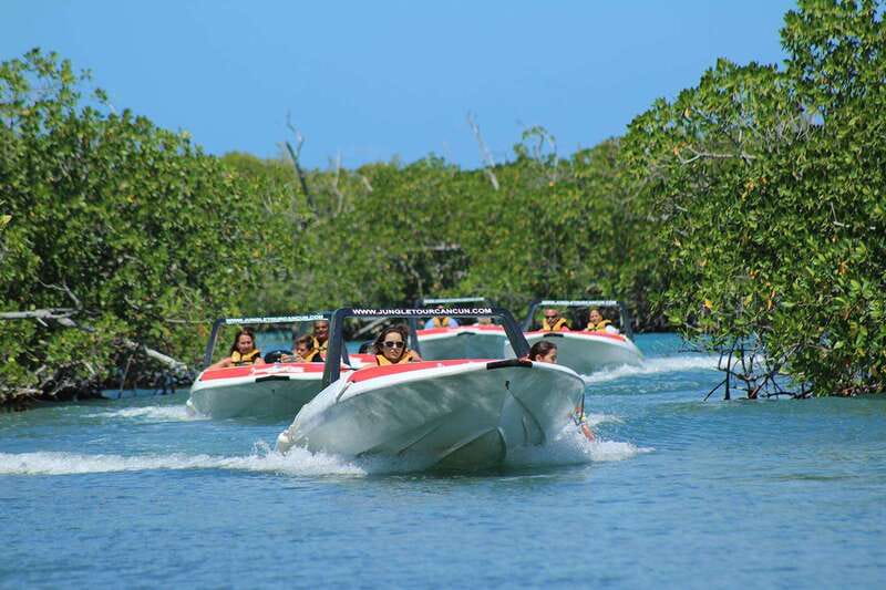 Cancun: Jungle Tour Adventure with Speedboat and Snorkeling - Speedboat time on the Nichupté Lagoon: the moment you start steering your day