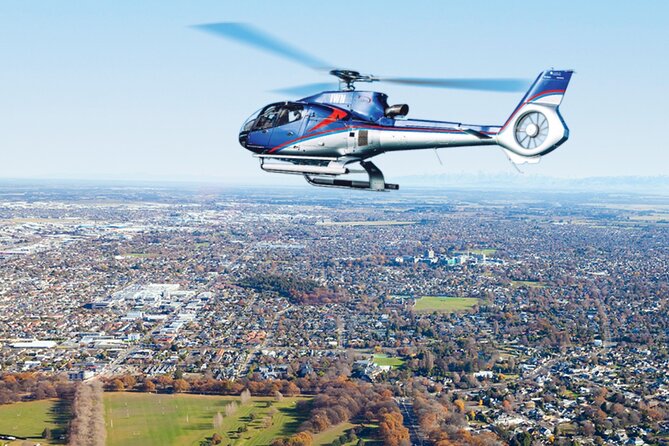 Christchurch Heli-Jet - Helicopter and Jet Boat - The helicopter segment over Ōtautahi and Canterbury Plains