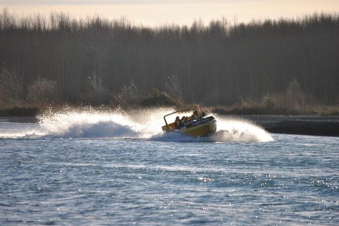 Christchurch Heli-Jet - Helicopter and Jet Boat - The Waimakariri River jet boat: fast water and big laughs