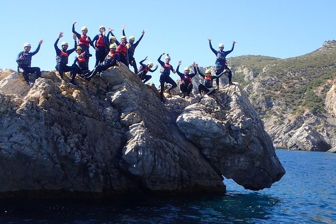 Coasteering and Speedboat, Arrábida Setúbal, Sesimbra near Lisbon - Guides make the difference: Filipa, Rafael, Simon, and Eddie