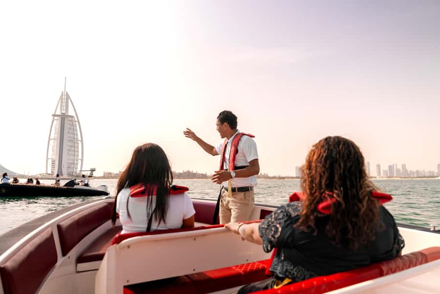 Dubai: 100-Min Speed Boat Tour, Atlantis & Burj Al Arab View - Dubai Marina canal: where the city looks crisp from water level