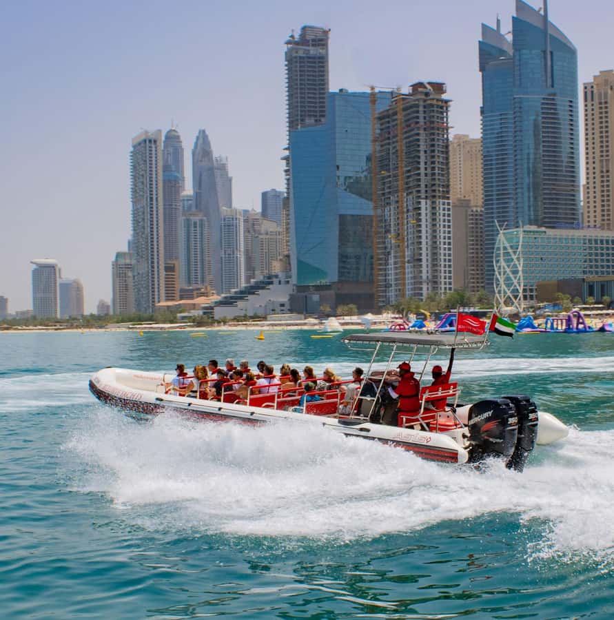 Dubai: Marina, Atlantis, Palm & Burj Al Arab Speedboat Tour - Palm Jumeirah and Atlantis: The Most Photo-Rewarding Part