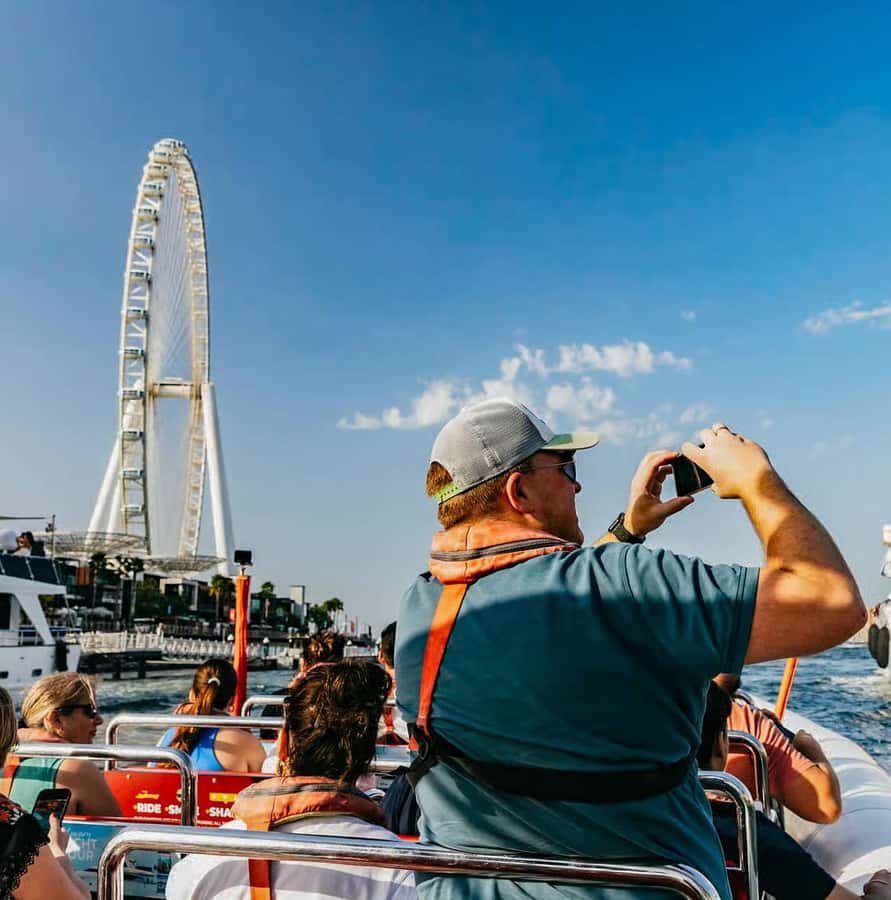 Dubai: Marina, Atlantis, Palm & Burj Al Arab Speedboat Tour - Burj Al Arab From the Water: Icon at Sea-Level Scale