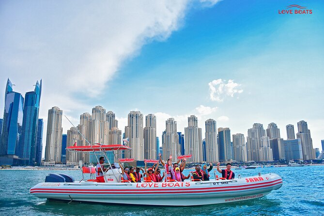 Dubai Speedboat Tour: JBR Skyline, Atlantis, Burj AlArab Optional - JBR Skyline and the Jumeirah Coast Angle