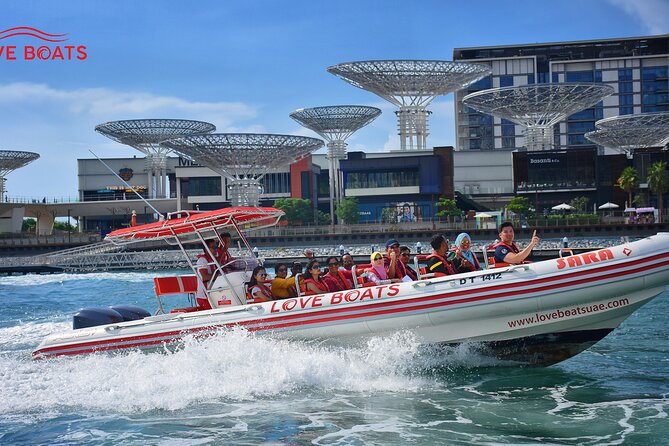 Dubai Speedboat Tour: JBR Skyline, Atlantis, Burj AlArab Optional - Small Group Energy, Live Commentary, and Photo Help