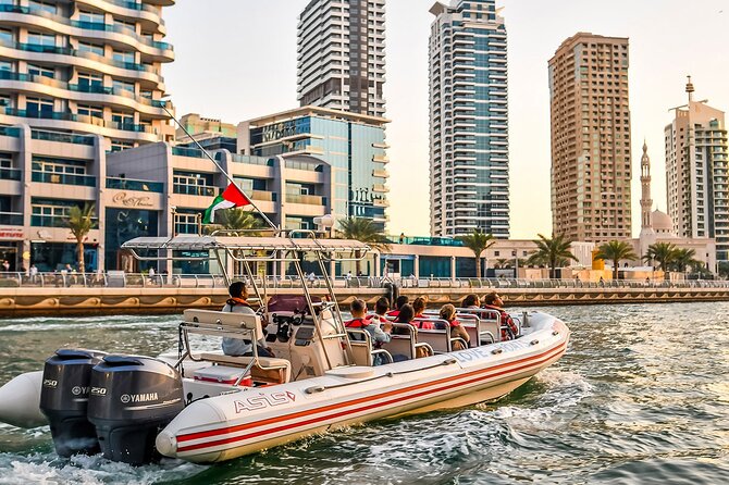 Dubai Speedboat Tour, Marina, Atlantis, Palm & Burj Al Arab - Palm Jumeirah circle: the view you’re paying for