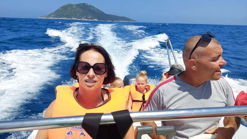 From Durres: Speed Boat to Sazan Island, Cave & Karaburun - Haxhi Ali Pirate Cave Photos Without the Swim