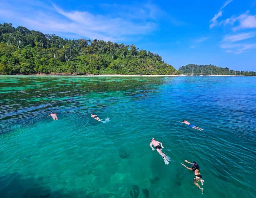 From Koh Lanta: Koh Haa & Koh Rok Snorkel Tour by Speedboat - Lunch on the beach: tasty buffet, but vegetarian needs a plan