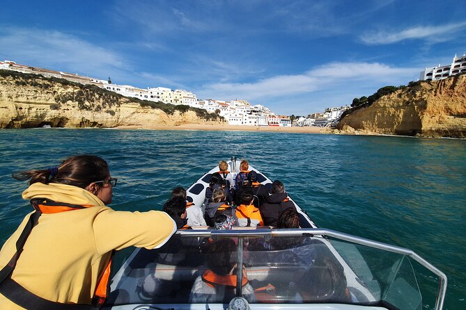 From Lagos: Benagil Caves Tour by Speed Boat with Guide - Small-group energy from Lagos: maximum 18 on board