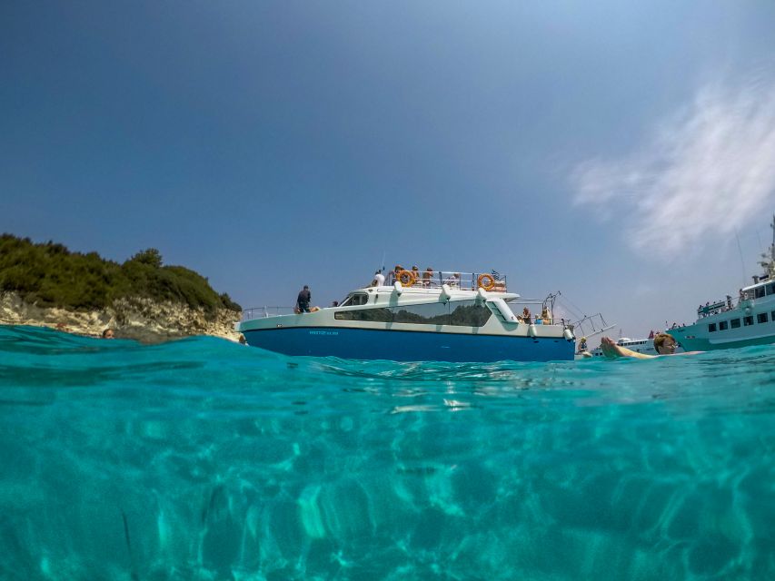 From Lefkimmi: Paxos, Antipaxos & Blue Caves Speedboat Tour - Antipaxos swim stop: 1.5 hours in crystal-clear water