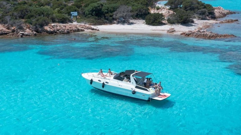 From Palau: Speedboat tour in La Maddalena Archipelago - Spargi Island Coves: Cala Soraja and Cala Corsara