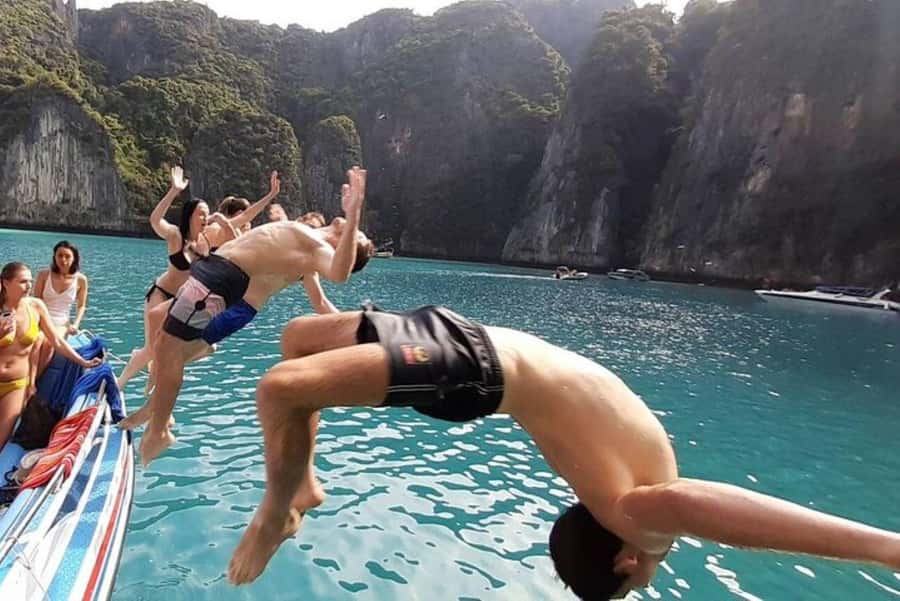 From Phi Phi Don:Sunset and Plankton Snorkeling by Speedboat - Viking Cave bird nests: the view from aboard (and why that’s fine)