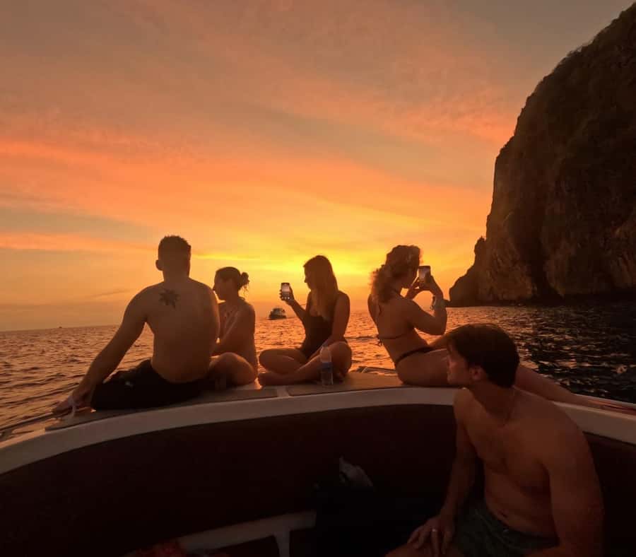 From Phi Phi Island: Maya Bay Sunset & Plankton by Speedboat - Monkey Beach, first snorkel, and the chance of blacktip reef sharks