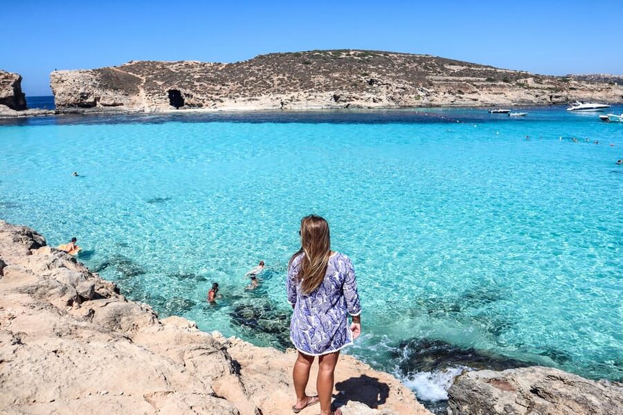 From St. Julian's: Gozo, Comino, Blue Lagoon by Powerboat - Comino Blue Lagoon: the swim stop, the crowd reality, and the access pass