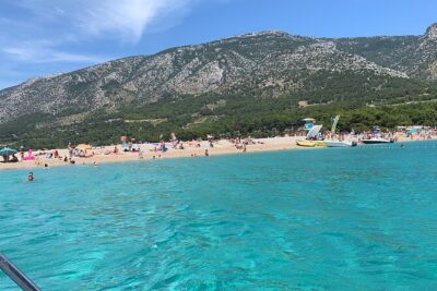 Fully customized private boat trip from Trogir and Split - Stop 1: Blue Lagoon and Krknjasi Bay for Swim-First Fun