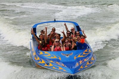 Galveston Suntime Jet Boat Thrill Ride - Boarding the Brand New Bigger Jetboat (2020 Model)