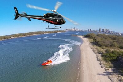 Gold Coast Helicopter 10 min Flight and Jet Boat Ride - The jet boat: Broadwater speed, spins, and real water views