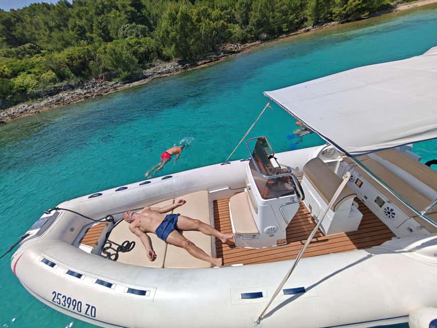 half day group speedboat tour of the islands around Zadar - Preko: longer break time, a walk, and the best chance to cool off