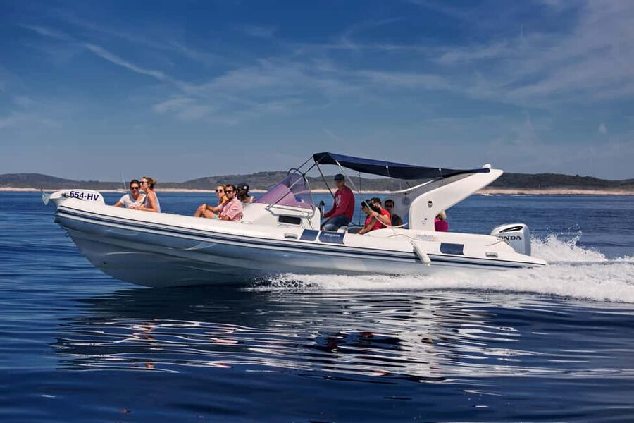 Hvar: Sunset and Pakleni Islands with a Speed Boat - Onboard Guide Energy: English Commentary That Keeps It Fun