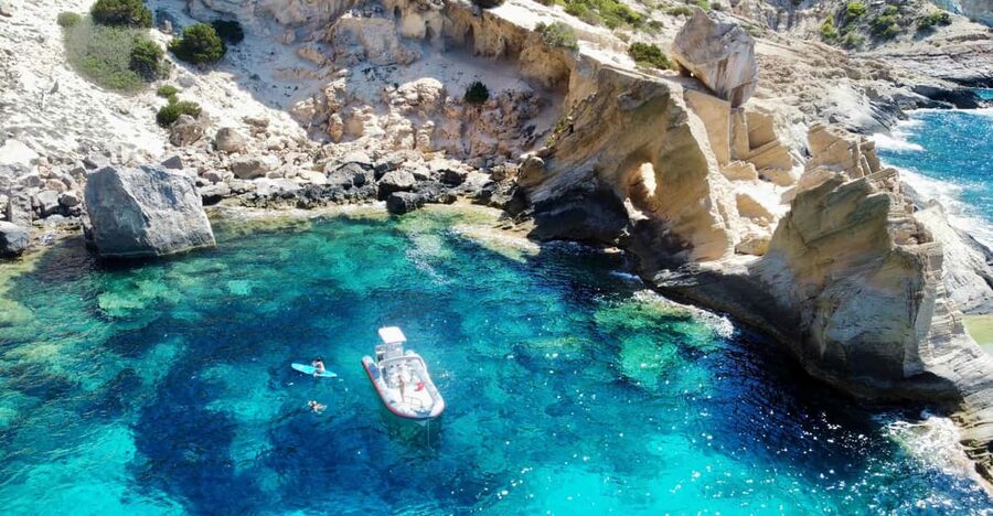 Ibiza: Private SpeedBoat to Es Vedra & Atlantis + Snorkel - Speedboat adrenaline meets Ibiza’s real coastline