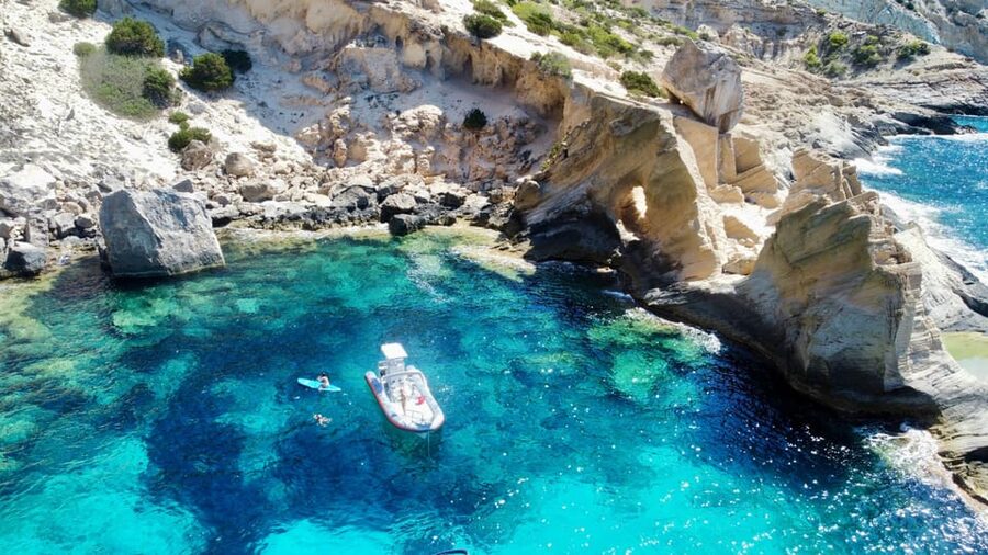 Ibiza: SpeedBoat trip to Atlantis & Es Vedra Snorkel+Paddle - Ibiza SpeedBoat to Es Vedrá, Atlantis (Sa Pedrera) and Cala Comte: The Real Vibe