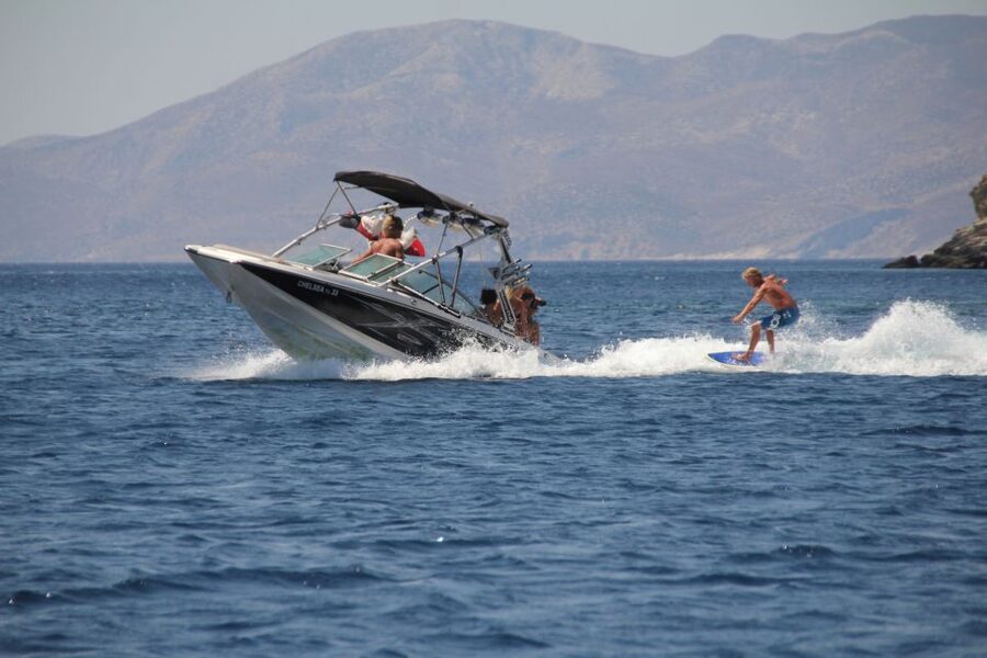 Ios Island: Speedboat Cruise from Mylopotas Beach - Kalamos, Papas, and Plakes: quiet east-side coves with snorkel-friendly water