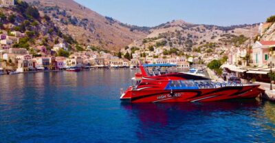 Kiotari, Lardos, Pefkos, & Lindos: Speedboat to Symi Island - Beach Pickups: Kiotari, Vlycha, and Lardos Steps