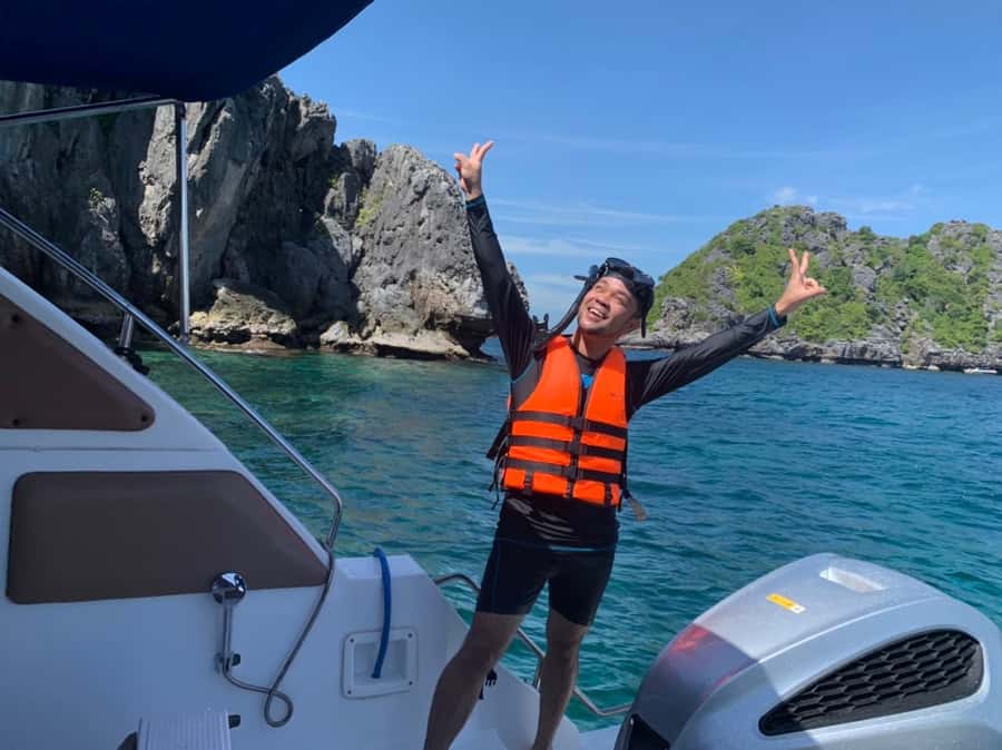 Koh Samui: Angthong Marine Park Speedboat Tour with Kayaking - Wua Talap Island: the 200-step hilltop viewpoint
