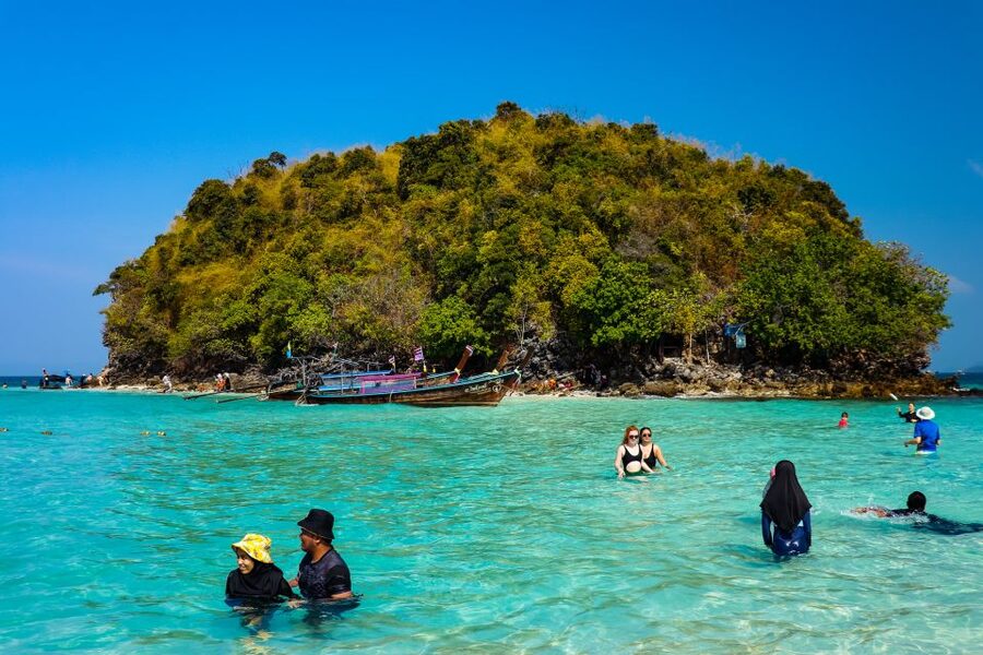 Krabi: 4 Islands Day Tour by Speedboat or Longtail Boat - Chicken Island and the Classic Rock-Shaped Photo