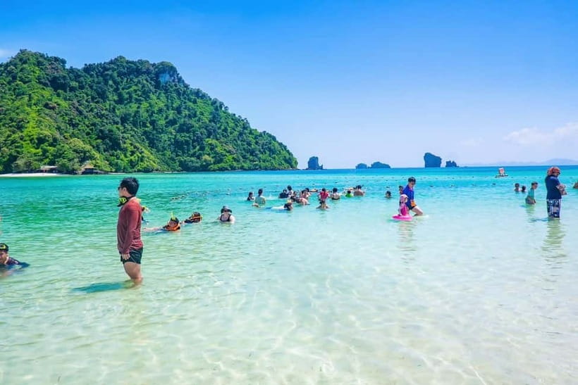 Krabi: 7 Islands Sunset Tour by Speedboat with Snorkeling - The sandbar walk at Koh Mor and Koh Tub: when low tide turns footwork into fun