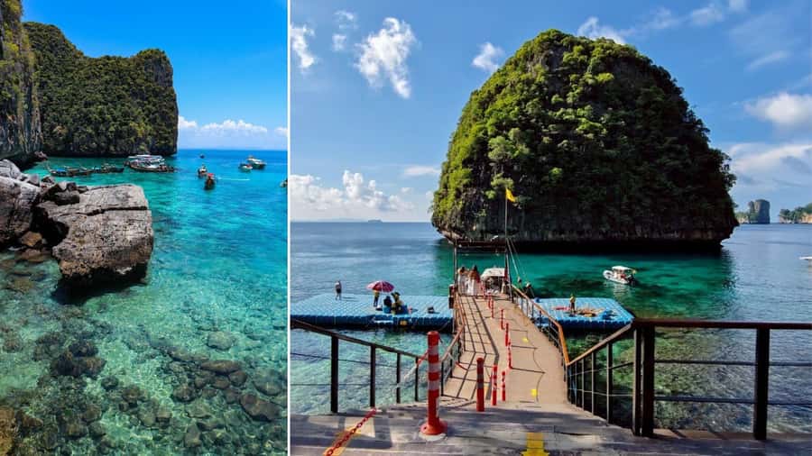 Krabi: Phi Phi Islands Full-Day Private Speedboat Charter - Ko Phi Phi Le area: swimming, Pileh Lagoon, and a longer water-world feel