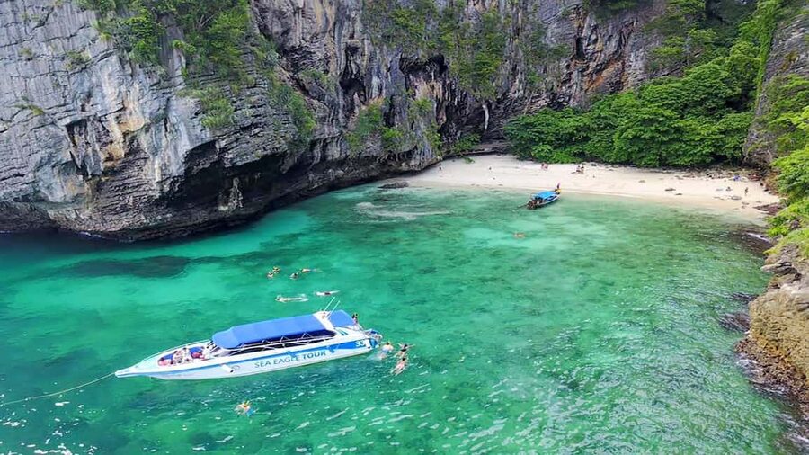 Krabi: Ultimate Phi Phi & Maya Bay Ascent by Speedboat - Maya Bay: iconic beach views, with rules that change the vibe