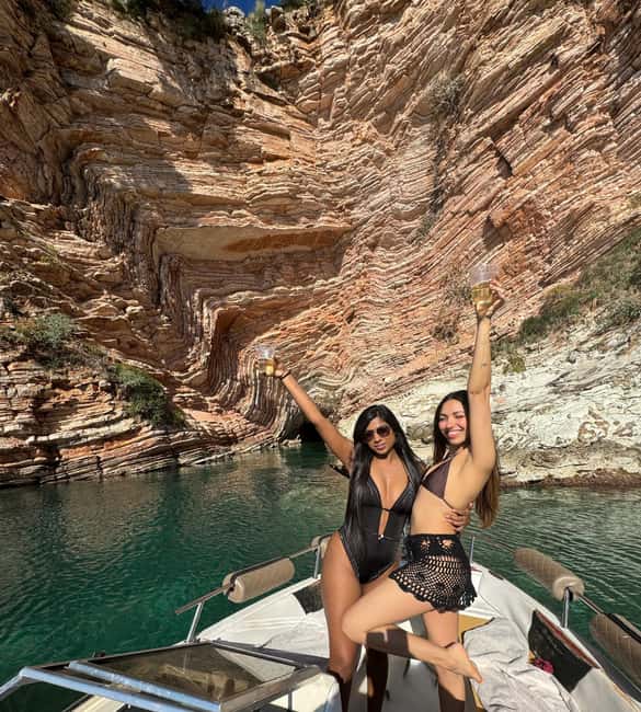Ksamil Pigeon Cave Snorkeling free Drinks Speedboat In Group - Monastery Beach Cave: the rock photo stop that’s actually worth it