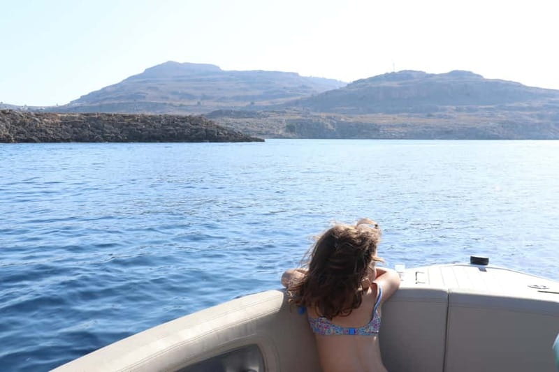 Lindos: Discover the Gems of Lindos - Private Speedboat Tour - Lindos from the water: the view is the whole point